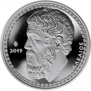 Реверс монеты Греция, 10 евро, 2019, Греческая культура - Алкей