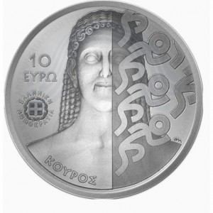 Аверс монеты Греция, 10 евро, 2024, 20 лет победе Греции на Евро-2004