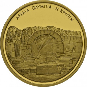 Реверс монеты Греция, 100 евро, 2004, XXVIII летние Олимпийские Игры, Афины 2004 - Олимпия