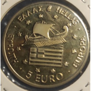 Аверс монеты Греция, 5 евро, 1996, Олимпийские игры Атланта 1996
