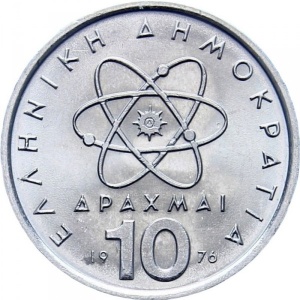 Аверс монеты Греция, 10 драхм, 1976-1980