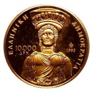 Аверс монеты Греция, 10.000 драхм, 1993, 2500 лет демократии