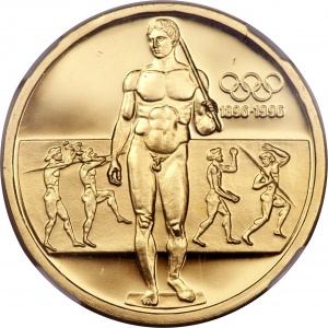Реверс монеты Греция, 20.000 драхм, 1996, 100 лет современным Олимпийским Играм
