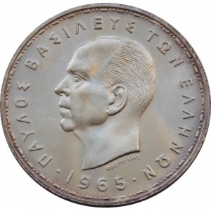 Аверс монеты Греция, 20 драхм, 1960-1965