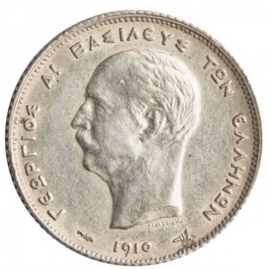 Аверс монеты Греция, 1 драхма, 1910-1911