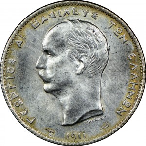 Аверс монеты Греция, 2 драхмы, 1911