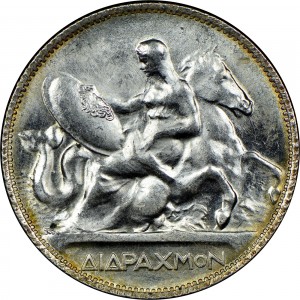 Реверс монеты Греция, 2 драхмы, 1911