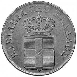 Аверс монеты Греция, 10 лепт, 1833-1844