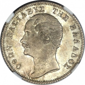 Аверс монеты Греция, 1 драхма, 1851