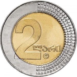 Реверс монеты Грузия, 2 лари, 2006