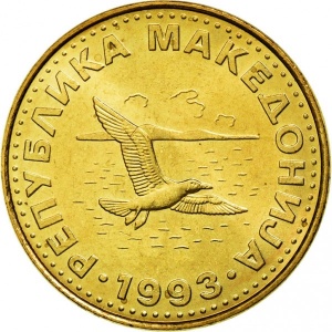 Аверс монеты Северная Македония, 50 дени, 1993