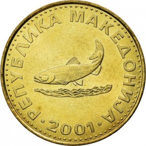 Аверс монеты Северная Македония, 2 денара, 1993-2014