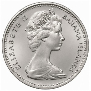 Аверс монеты Багамы, 5 центов, 1966-1970