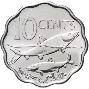 Реверс монеты Багамы, 10 центов, 2007-2016