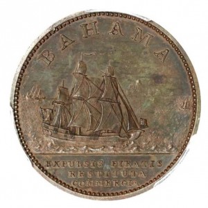 Реверс монеты Багамы, 1 пенни, 1806-1807