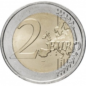 Реверс монеты Португалия, 2 евро, 2012, 10 лет евро наличными