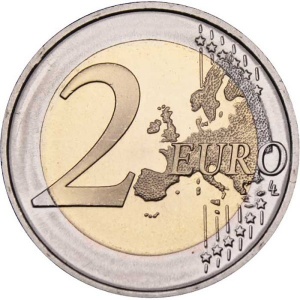 Реверс монеты Португалия, 2 евро, 2023, Всемирный день молодежи в Лиссабоне 2023