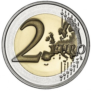 Реверс монеты Португалия, 2 евро, 2024, Команда Португалии на Олимпийских играх 2024, Цветное покрытие