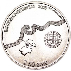 Аверс монеты Португалия, 2½ евро, 2008, ЮНЕСКО - Винодельческий регион Альто-Дору