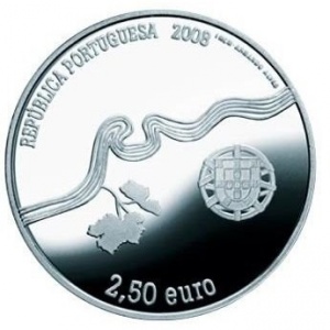Аверс монеты Португалия, 2½ евро, 2008, ЮНЕСКО - Винодельческий регион Альто-Дору