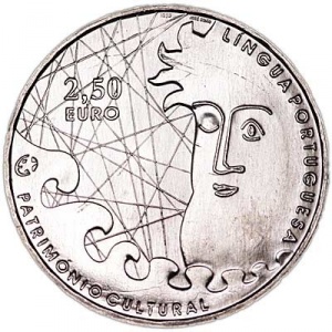 Аверс монеты Португалия, 2½ евро, 2009, Португальский язык