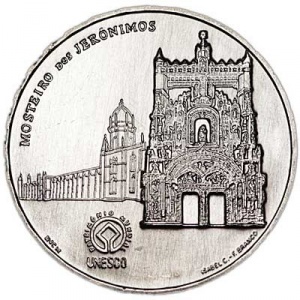 Реверс монеты Португалия, 2½ евро, 2009, ЮНЕСКО - Монастырь Жеронимуш