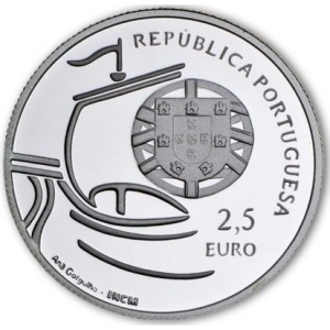 Аверс монеты Португалия, 2½ евро, 2011, 100 лет основанию Лиссабонского университета