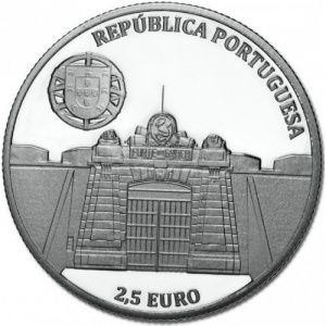 Аверс монеты Португалия, 2½ евро, 2013, ЮНЕСКО - Укрепления Элваша