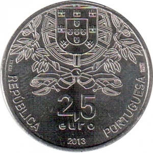 Аверс монеты Португалия, 2½ евро, 2013, 150 лет Португальскому Красному Кресту