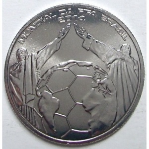 Реверс монеты Португалия, 2½ евро, 2014, Чемпионат Мира по футболу 2014, Бразилия