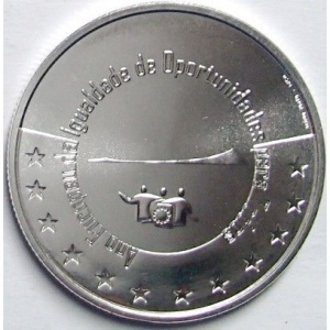 Реверс монеты Португалия, 5 евро, 2007, Европейский год равных возможностей