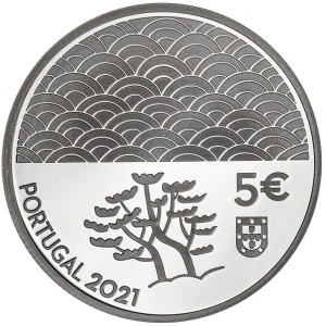 Реверс монеты Португалия, 5 евро, 2021, Искусство лака