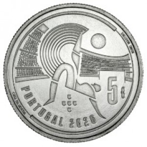 Аверс монеты Португалия, 5 евро, 2026, Чемпионат мира по футболу 2026 года