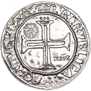 Аверс монеты Португалия, 7½ евро, 2011, Нумизматические сокровища - Правление короля Мануэль I