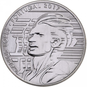 Реверс монеты Португалия, 7½ евро, 2017, Кумиры спорта - Карлуш Лопиш