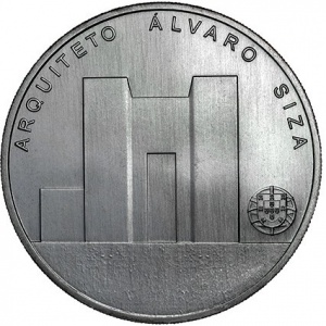 Реверс монеты Португалия, 7½ евро, 2017, Алвару Сиза Виейра