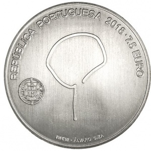 Аверс монеты Португалия, 7½ евро, 2018, Эдуарду Соуту де Моура