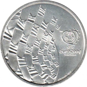 Реверс монеты Португалия, 8 евро, 2003, Ценности футбола - Праздник