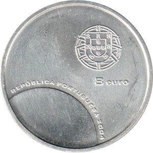 Аверс монеты Португалия, 8 евро, 2004, Эффектность футбола - Сейв вратаря