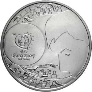 Реверс монеты Португалия, 8 евро, 2004, Эффектность футбола - Удар
