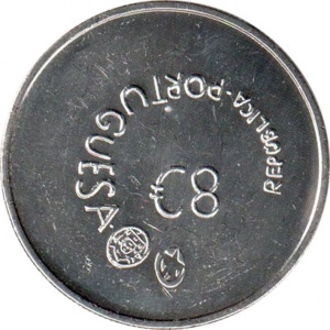 Аверс монеты Португалия, 8 евро, 2006, Генрих Мореплаватель