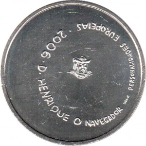 Реверс монеты Португалия, 8 евро, 2006, Генрих Мореплаватель