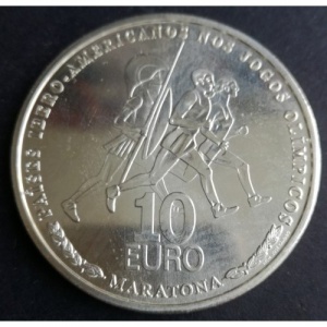 Реверс монеты Португалия, 10 евро, 2007, Иберо-Америка - Олимпийские игры