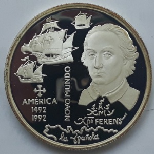 Реверс монеты Португалия, 200 эскудо, 1992, Новый мир - Америка