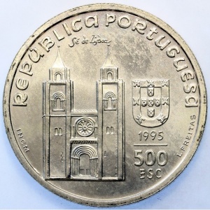 Аверс монеты Португалия, 500 эскудо, 1995, 800 лет c дня рождения Антония Падуанского