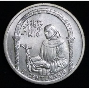 Реверс монеты Португалия, 500 эскудо, 1995, 800 лет c дня рождения Антония Падуанского