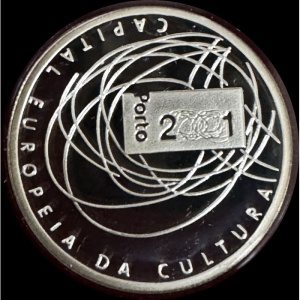 Реверс монеты Португалия, 500 эскудо, 2001, Порту - Культурная столица Европы
