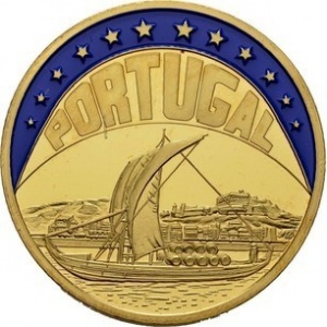 Реверс монеты Португалия, 1 ЭКЮ, 1998, Портовая лодка Oporto