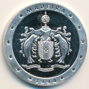 Аверс монеты Португалия, 14 ЭКЮ, 1994, 20-я годовщина автономии Мадейры