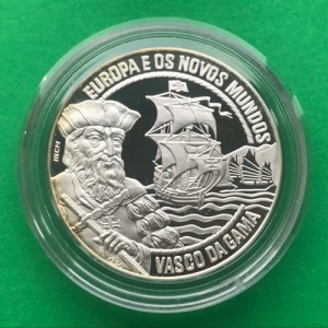 Реверс монеты Португалия, 25 ЭКЮ, 1995, Европа и Новый Свет - Васко Да Гама